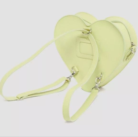Dr. Martens Neon Green 3D Floral Heart purse convertible cross body and backpack - Picture 8 of 10